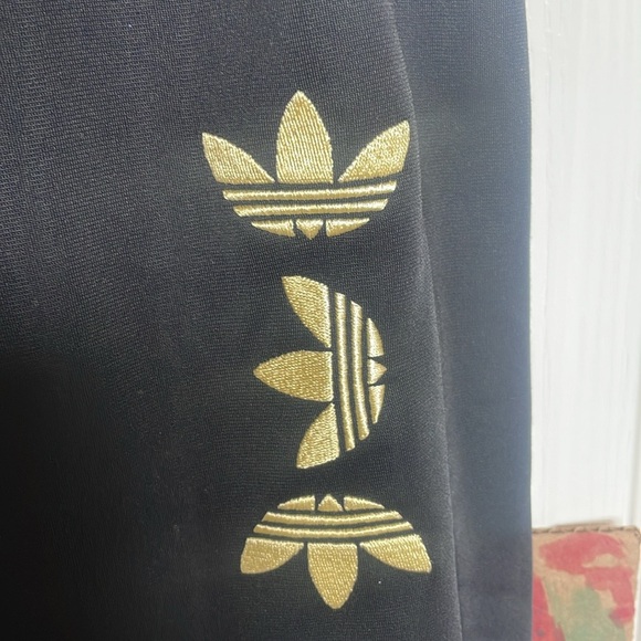 Adidas black and gold track joggers size xs - Picture 4 of 8